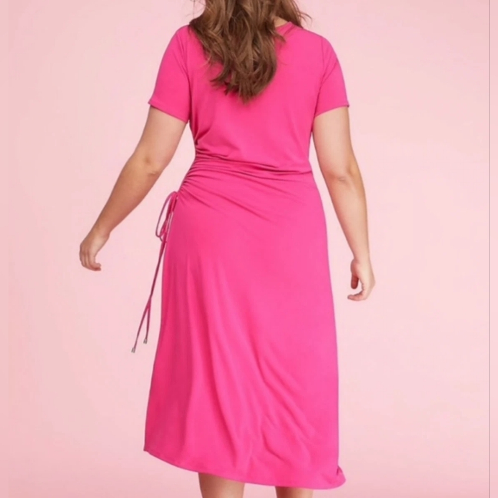 Lane Bryant Ruched Jersey Midi Dress - Picture 2 of 11